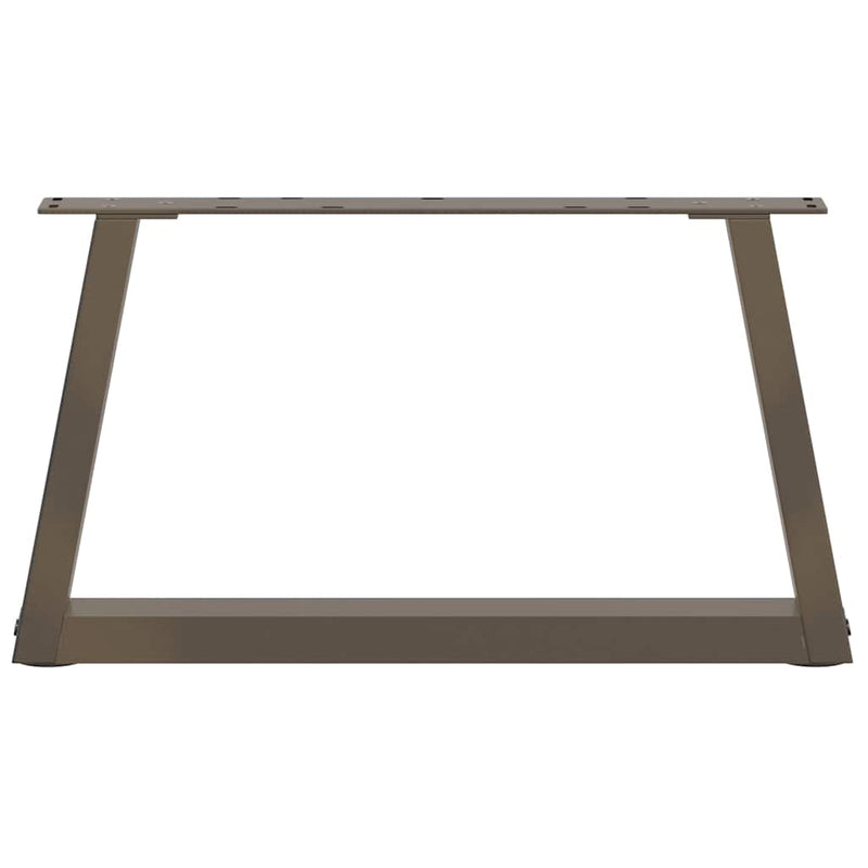 vidaXL 2 db V-alakú natúr acél dohányzóasztal láb 60x(30-31,3) cm