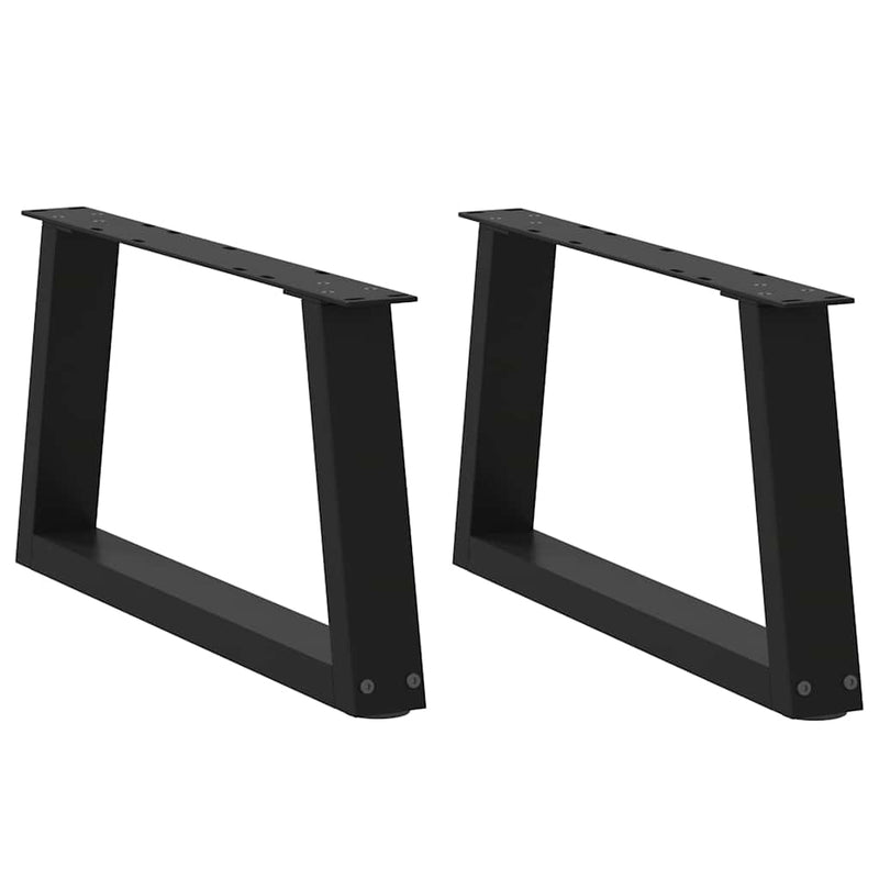 vidaXL 2 db fekete, V-alakú acél dohányzóasztal láb 70 x (30-31,3) cm