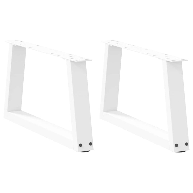 vidaXL 2 db fehér, V-alakú acél dohányzóasztal láb 70 x (30-31,3) cm