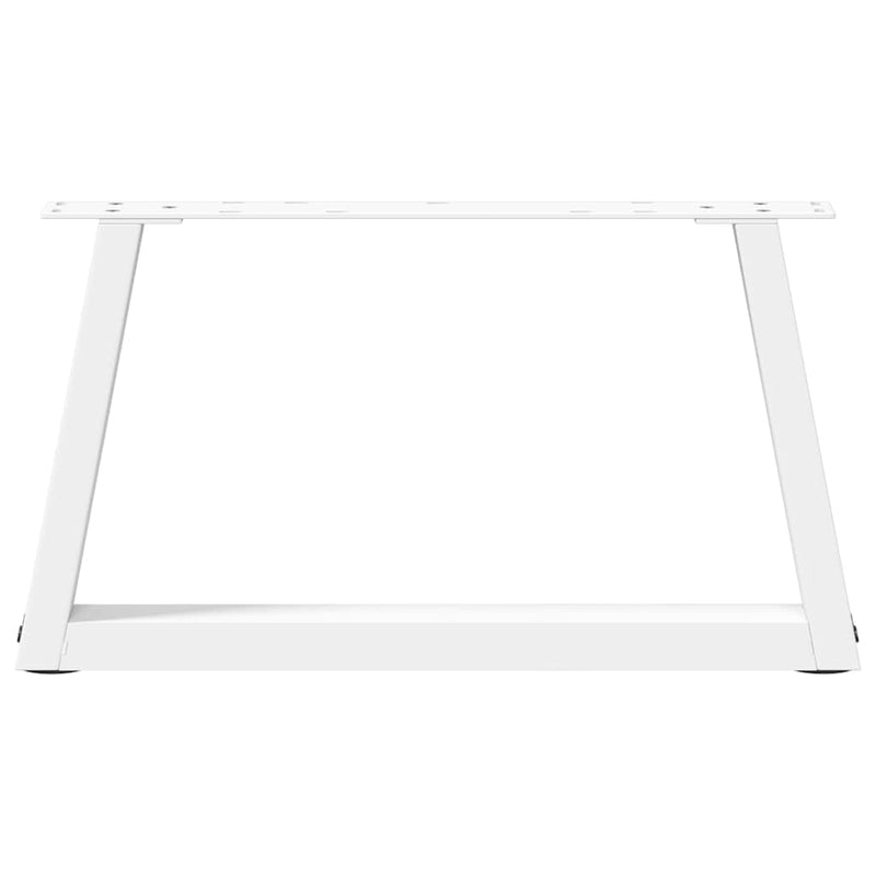 vidaXL 2 db fehér, V-alakú acél dohányzóasztal láb 70 x (30-31,3) cm