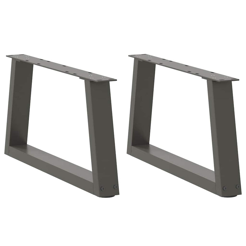 vidaXL 2 db antracitszürke, V-alakú acél dohányzóasztal láb 70 x (30-31,3) cm
