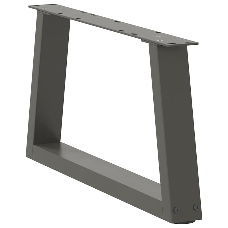 vidaXL 2 db antracitszürke, V-alakú acél dohányzóasztal láb 70 x (30-31,3) cm