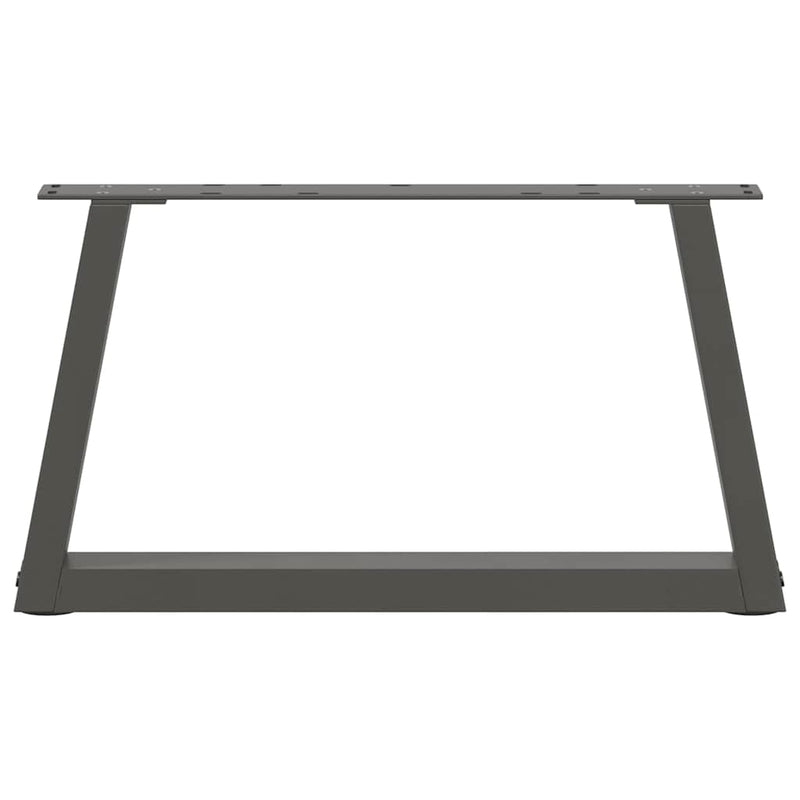 vidaXL 2 db antracitszürke, V-alakú acél dohányzóasztal láb 70 x (30-31,3) cm