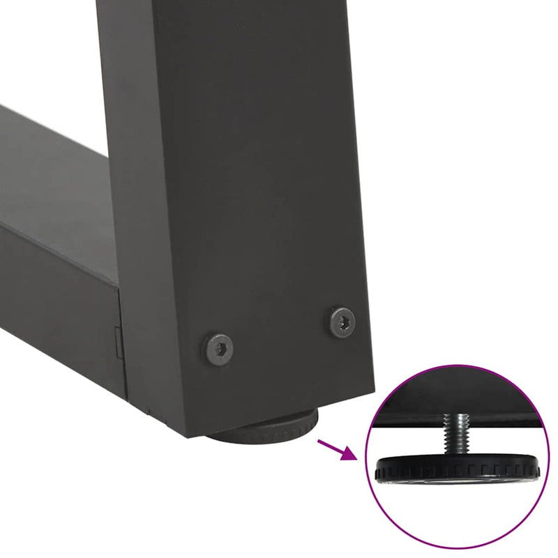 vidaXL 2 db antracitszürke, V-alakú acél dohányzóasztal láb 70 x (30-31,3) cm