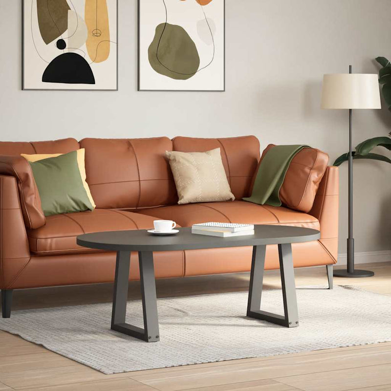 vidaXL 2 db antracitszürke, V-alakú acél dohányzóasztal láb 28 x (42-43,3) cm