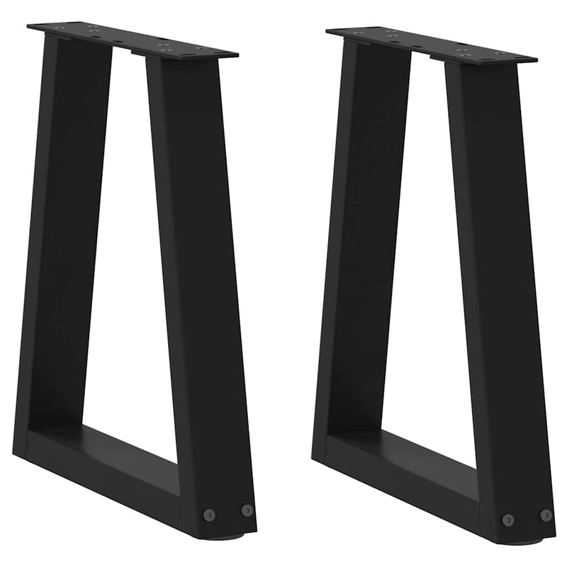 vidaXL 2 db fekete, V-alakú acél dohányzóasztal láb 38 x (42-43,3) cm