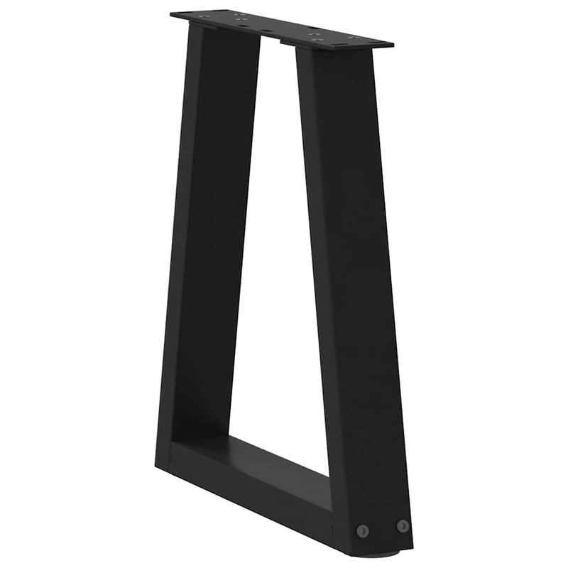 vidaXL 2 db fekete, V-alakú acél dohányzóasztal láb 38 x (42-43,3) cm