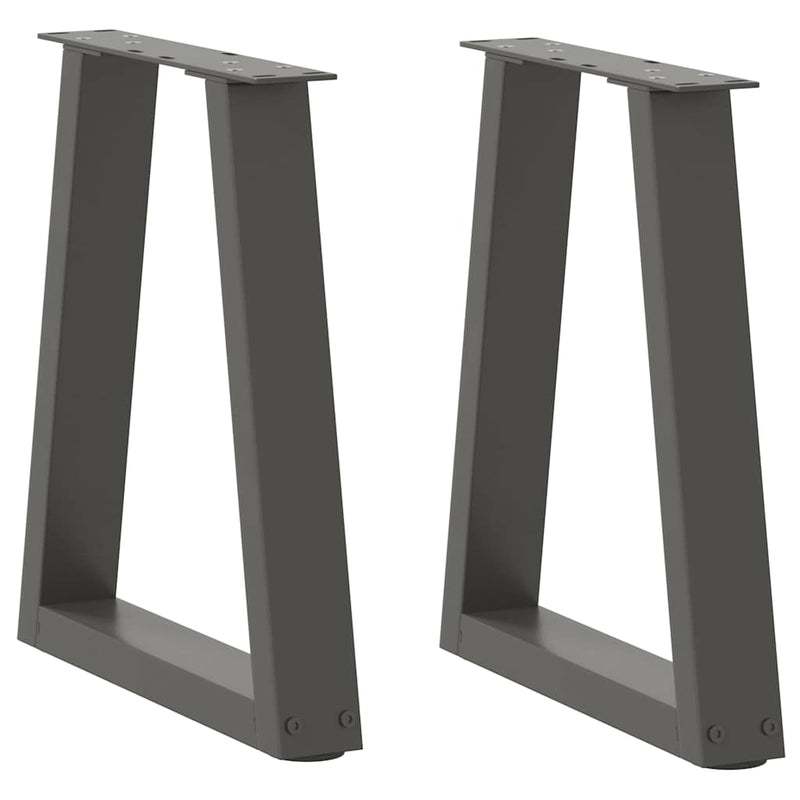 vidaXL 2 db antracitszürke, V-alakú acél dohányzóasztal láb 38x(42-43,3) cm