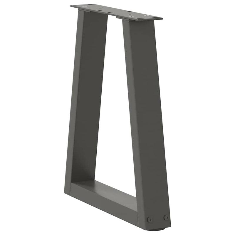 vidaXL 2 db antracitszürke, V-alakú acél dohányzóasztal láb 38x(42-43,3) cm