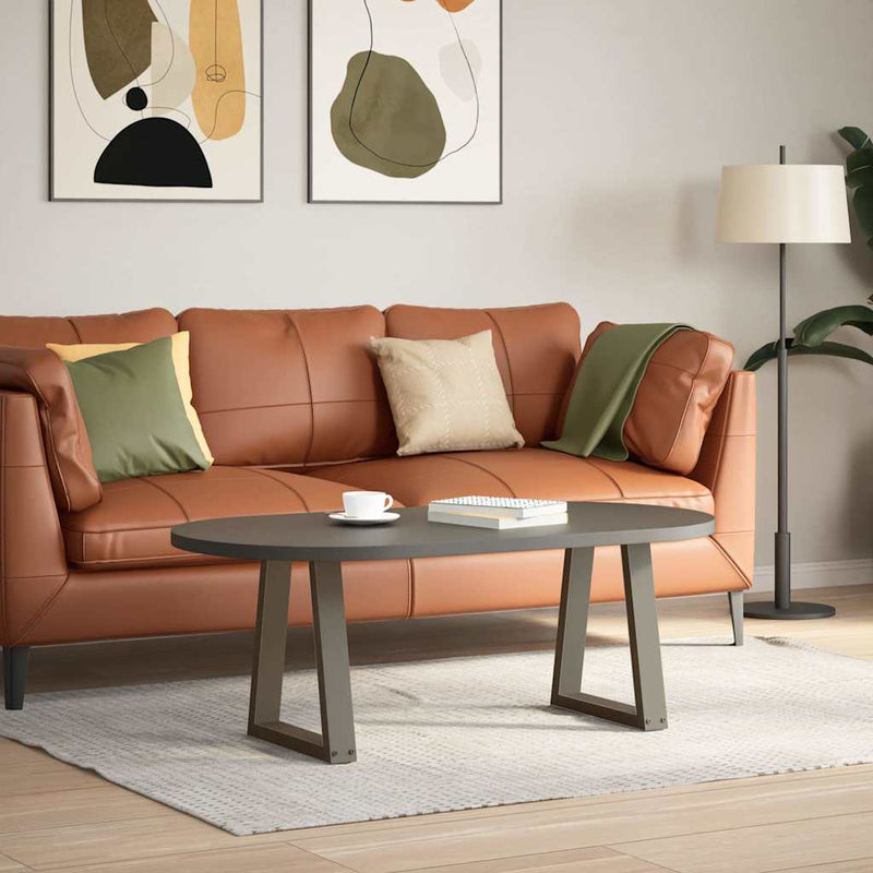 vidaXL 2 db V-alakú natúr acél dohányzóasztal láb 38x(42-43,3) cm