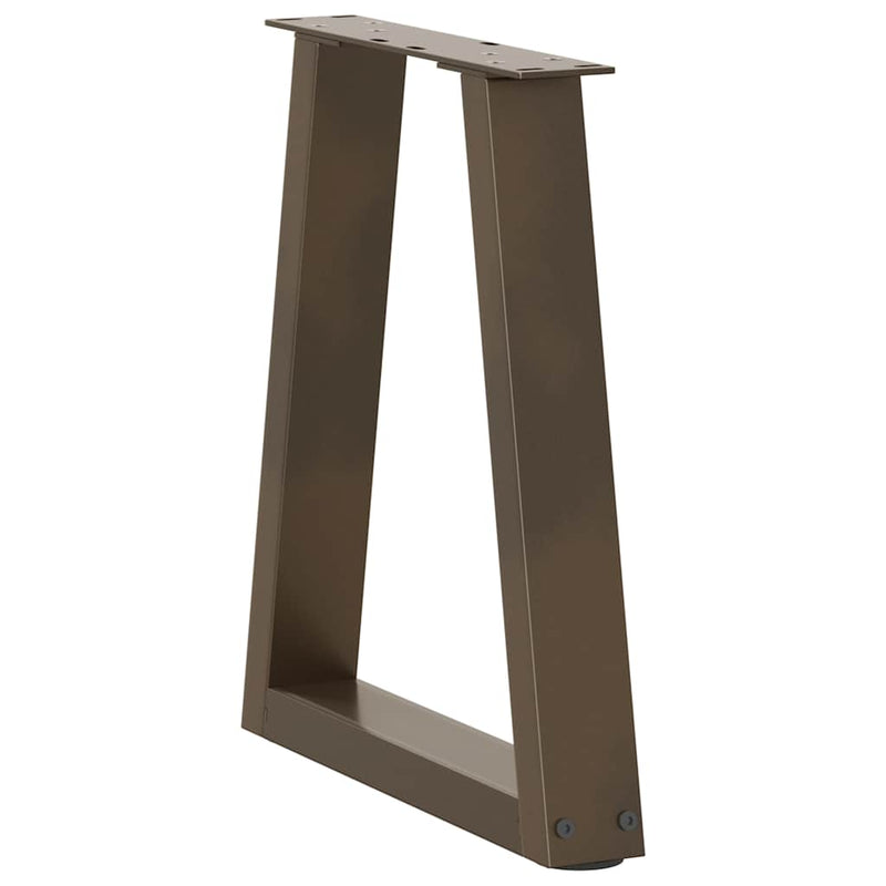 vidaXL 2 db V-alakú natúr acél dohányzóasztal láb 38x(42-43,3) cm