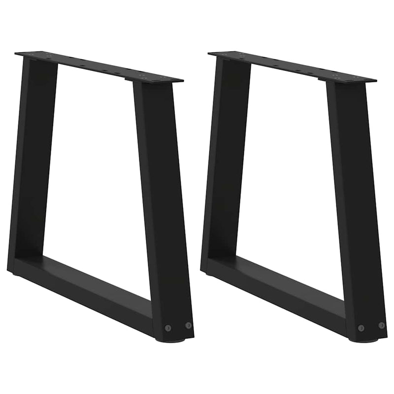 vidaXL 2 db fekete, V-alakú acél dohányzóasztal láb 50 x (42-43,3) cm
