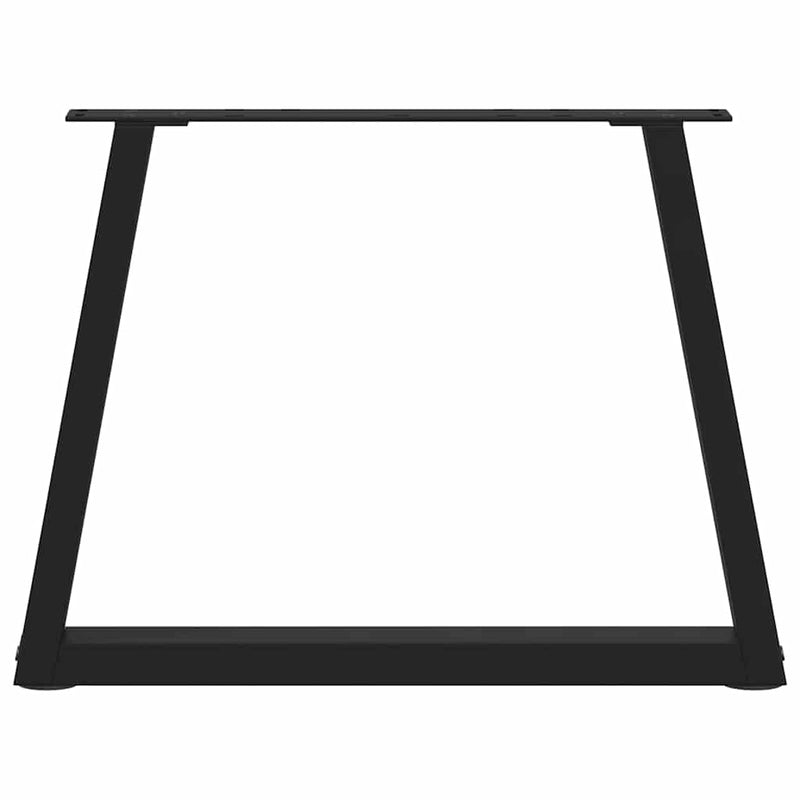 vidaXL 2 db fekete, V-alakú acél dohányzóasztal láb 50 x (42-43,3) cm