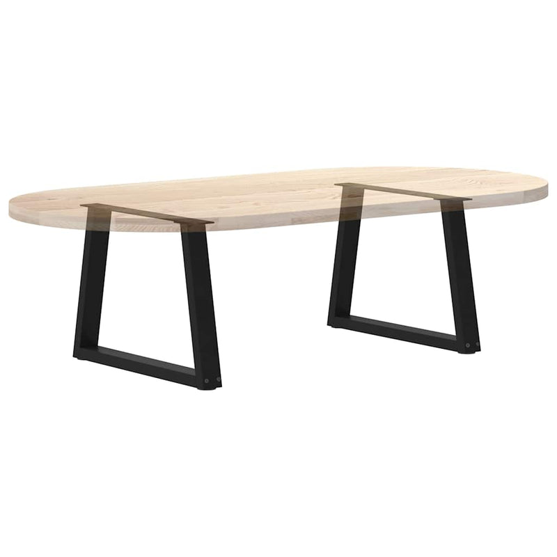 vidaXL 2 db fekete, V-alakú acél dohányzóasztal láb 50 x (42-43,3) cm