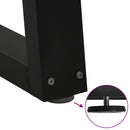 vidaXL 2 db fekete, V-alakú acél dohányzóasztal láb 50 x (42-43,3) cm