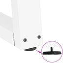 vidaXL 2 db fehér, V-alakú acél dohányzóasztal láb 50 x (42-43,3) cm