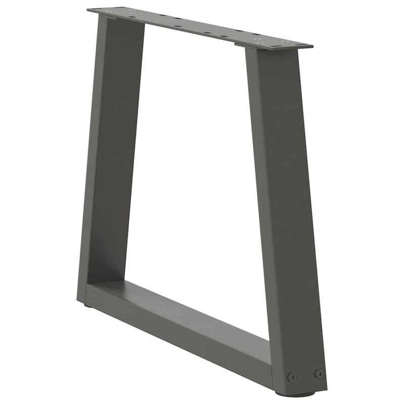 vidaXL 2 db antracitszürke, V-alakú acél dohányzóasztal láb 50 x (42-43,3) cm