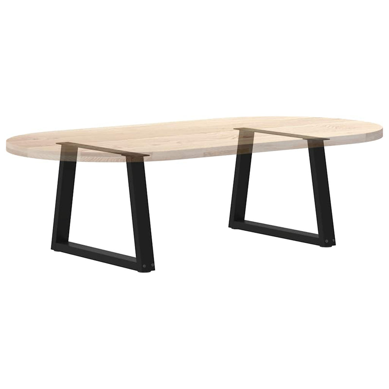 vidaXL 2 db fekete, V-alakú acél dohányzóasztal láb 60 x (42-43,3) cm
