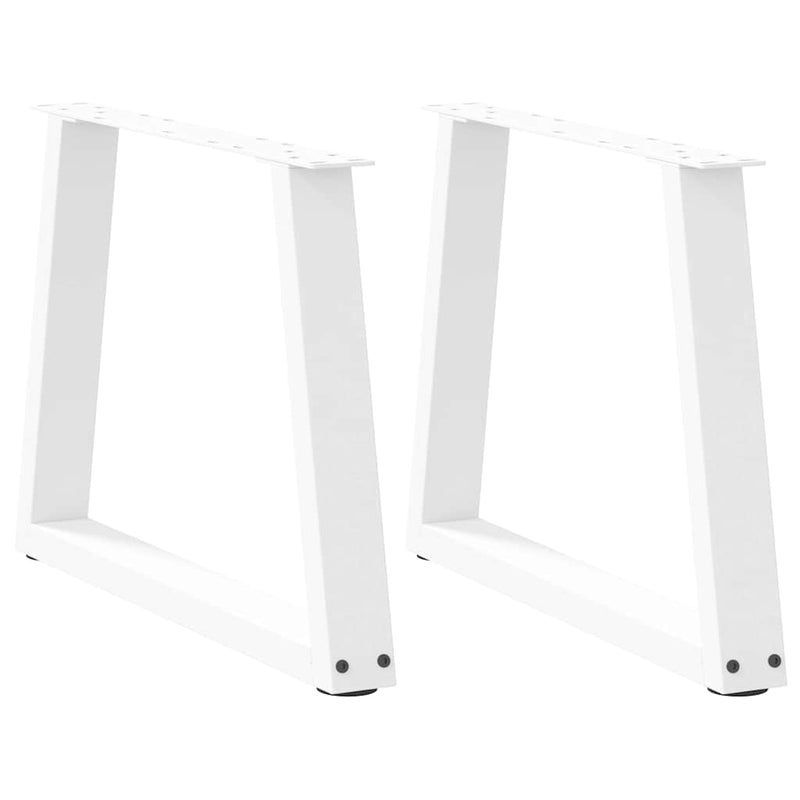 vidaXL 2 db fehér, V-alakú acél dohányzóasztal láb 60 x (42-43,3) cm