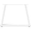 vidaXL 2 db fehér, V-alakú acél dohányzóasztal láb 60 x (42-43,3) cm