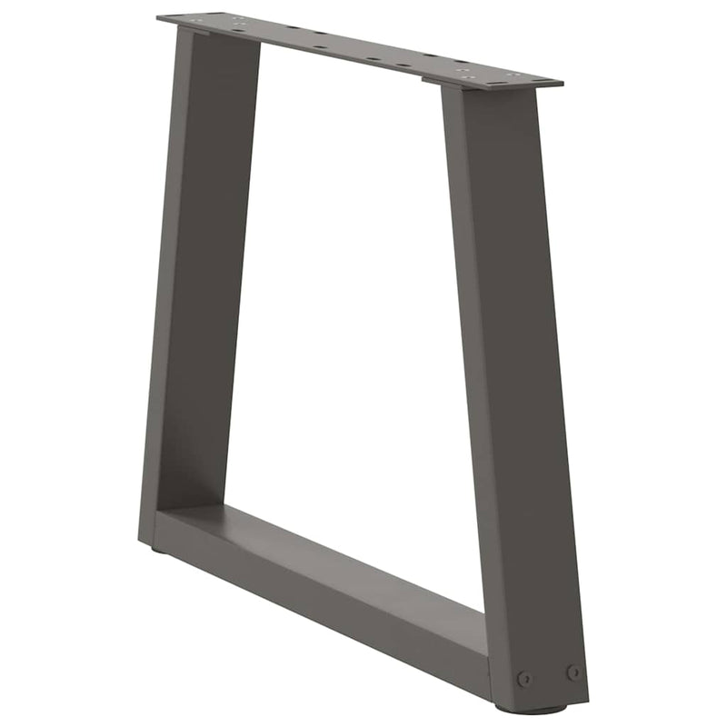 vidaXL 2 db antracitszürke, V-alakú acél dohányzóasztal láb 60 x (42-43,3) cm