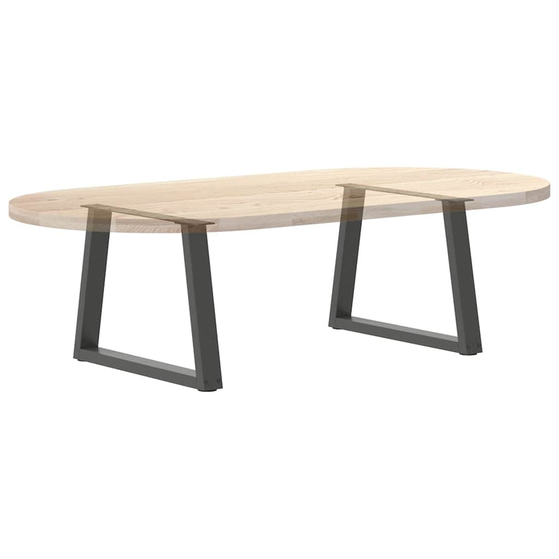 vidaXL 2 db antracitszürke, V-alakú acél dohányzóasztal láb 60 x (42-43,3) cm