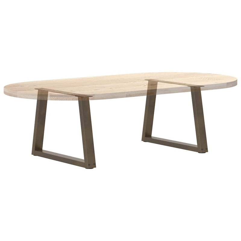 vidaXL 2 db V-alakú natúr acél dohányzóasztal láb 60 x (42-43,3) cm