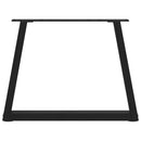 vidaXL 2 db fekete, V-alakú acél dohányzóasztal láb 70 x (42-43,3) cm