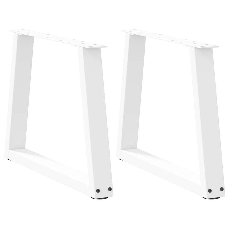 vidaXL 2 db fehér, V-alakú acél dohányzóasztal láb 70 x (42-43,3) cm