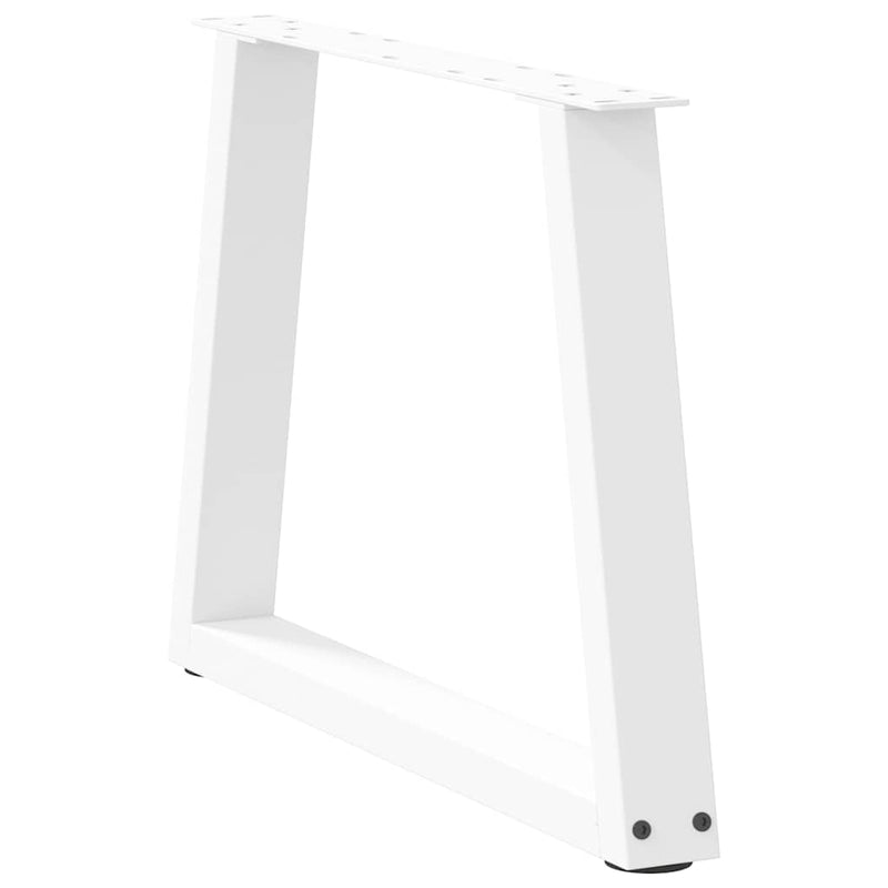 vidaXL 2 db fehér, V-alakú acél dohányzóasztal láb 70 x (42-43,3) cm