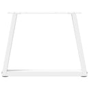 vidaXL 2 db fehér, V-alakú acél dohányzóasztal láb 70 x (42-43,3) cm