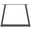 vidaXL 2 db antracitszürke, V-alakú acél dohányzóasztal láb 70 x (42-43,3) cm