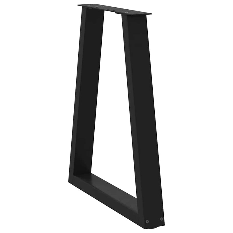 vidaXL 2 db fekete, V-alakú acél étkezőasztal láb 50x(72-73,3) cm