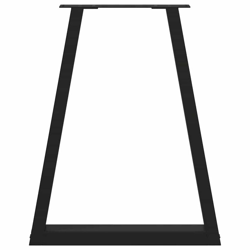vidaXL 2 db fekete, V-alakú acél étkezőasztal láb 50x(72-73,3) cm