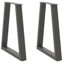 vidaXL 2 db antracitszürke, V-alakú acél étkezőasztalláb 50x(72-73,3) cm