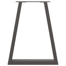 vidaXL 2 db antracitszürke, V-alakú acél étkezőasztalláb 50x(72-73,3) cm