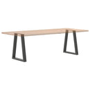 vidaXL 2 db antracitszürke, V-alakú acél étkezőasztalláb 50x(72-73,3) cm