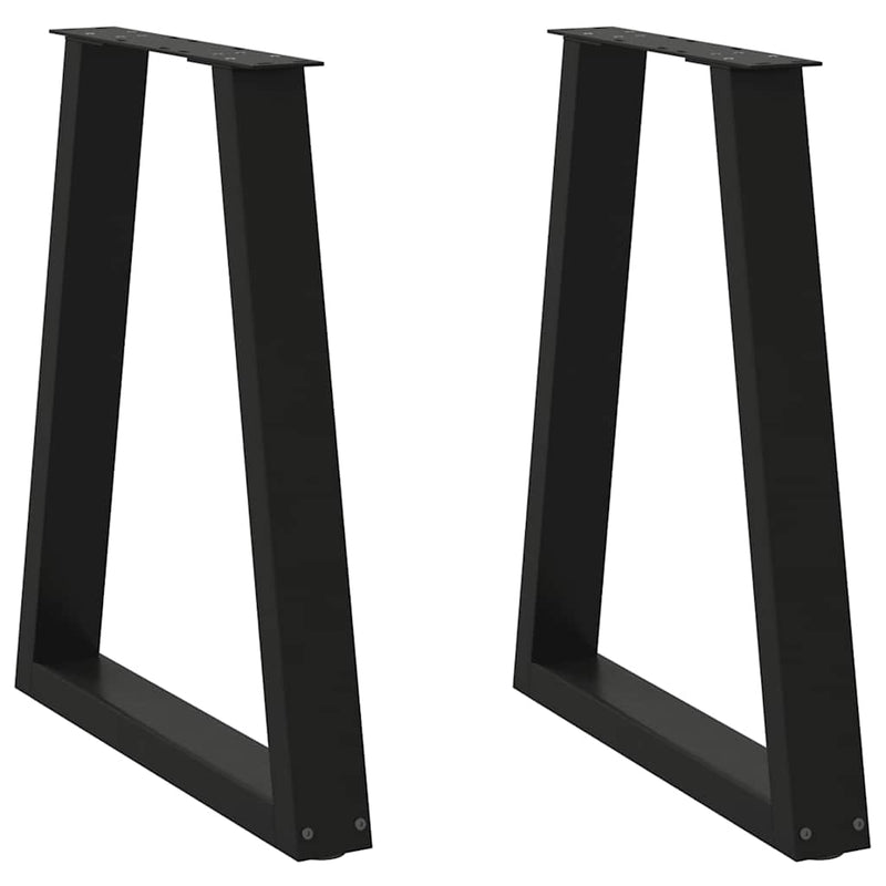 vidaXL 2 db fekete, V-alakú acél étkezőasztal láb 60 x (72-73,3) cm
