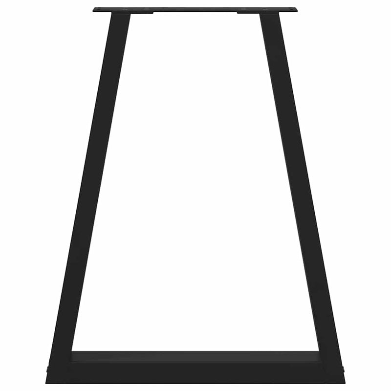 vidaXL 2 db fekete, V-alakú acél étkezőasztal láb 60 x (72-73,3) cm