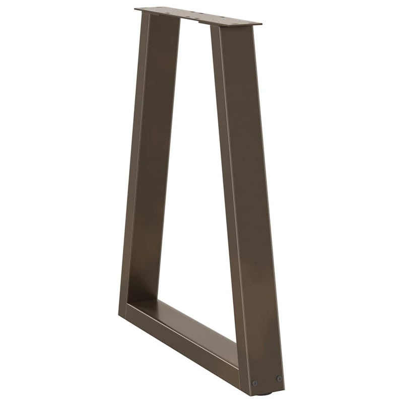 vidaXL 2 db V-alakú étkezőasztal láb natúr acél 60x(72-73,3) cm