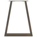 vidaXL 2 db V-alakú étkezőasztal láb natúr acél 60x(72-73,3) cm