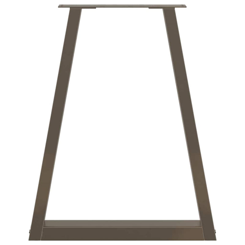 vidaXL 2 db V-alakú étkezőasztal láb natúr acél 60x(72-73,3) cm