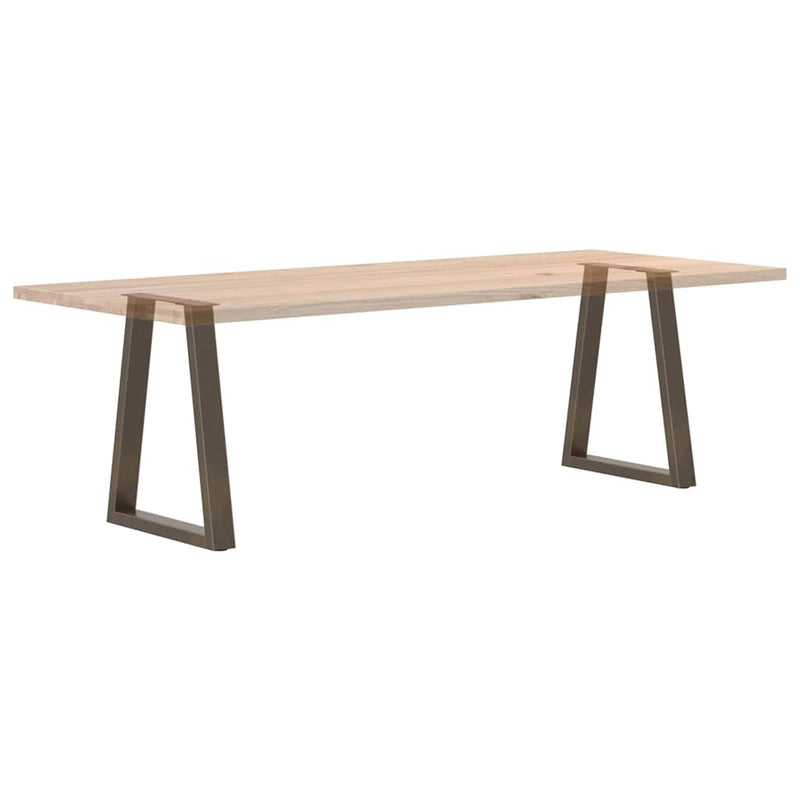 vidaXL 2 db V-alakú étkezőasztal láb natúr acél 60x(72-73,3) cm