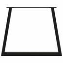 vidaXL 2 db fekete, V-alakú acél étkezőasztal láb 70 x (72-73,3) cm
