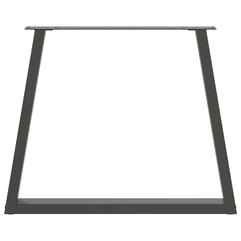 vidaXL 2 db antracitszürke, V-alakú acél étkezőasztalláb 70 x (72-73,3) cm