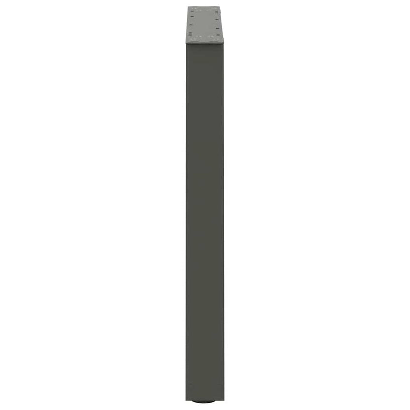 vidaXL 2 db antracitszürke, V-alakú acél étkezőasztalláb 70 x (72-73,3) cm
