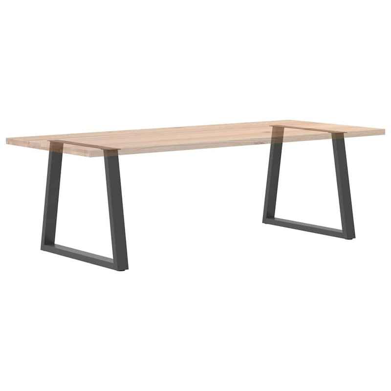 vidaXL 2 db antracitszürke, V-alakú acél étkezőasztalláb 70 x (72-73,3) cm