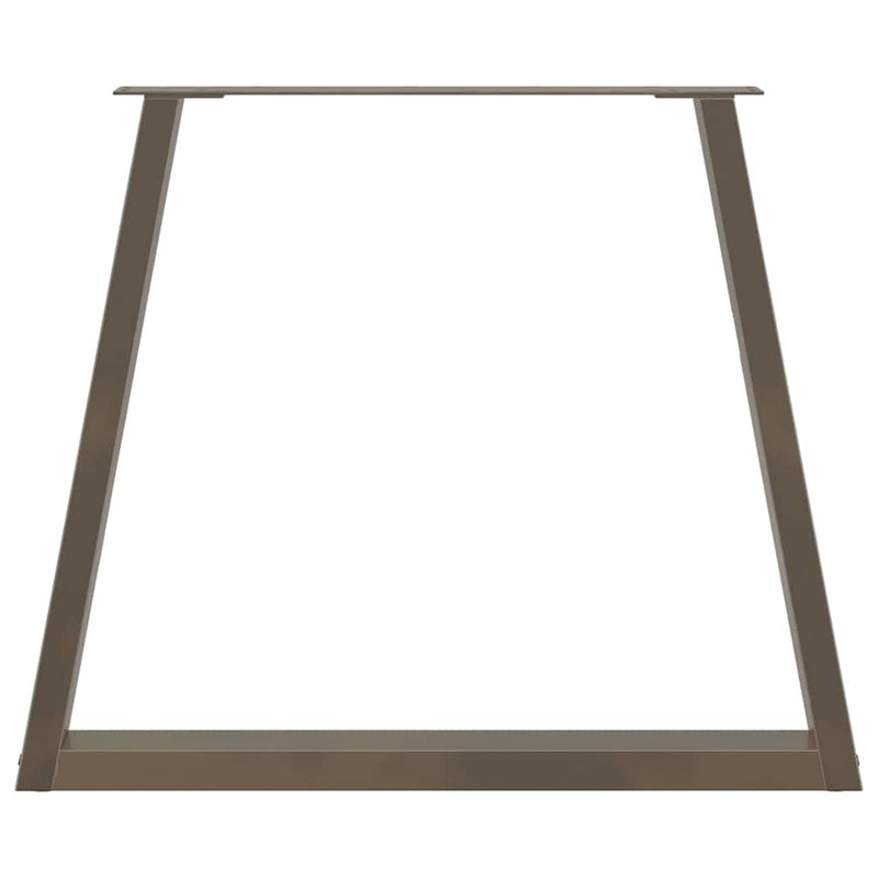 vidaXL 2 db V-alakú natúr acél étkezőasztal láb 70 x (72-73,3) cm acél