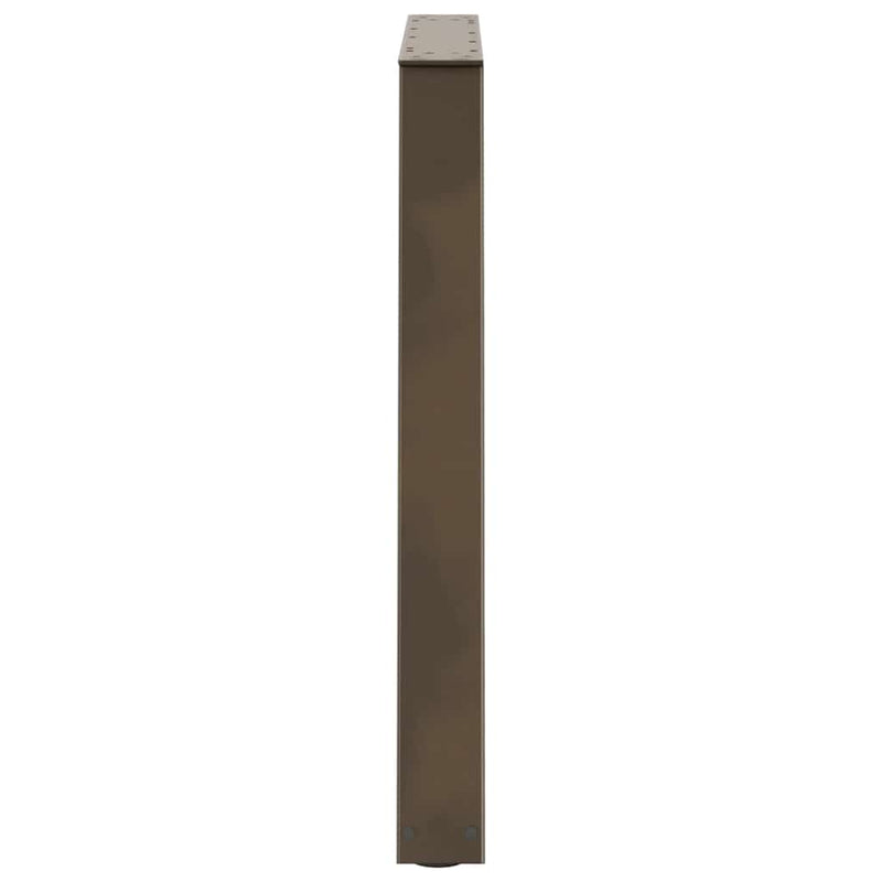 vidaXL 2 db V-alakú natúr acél étkezőasztal láb 70 x (72-73,3) cm acél