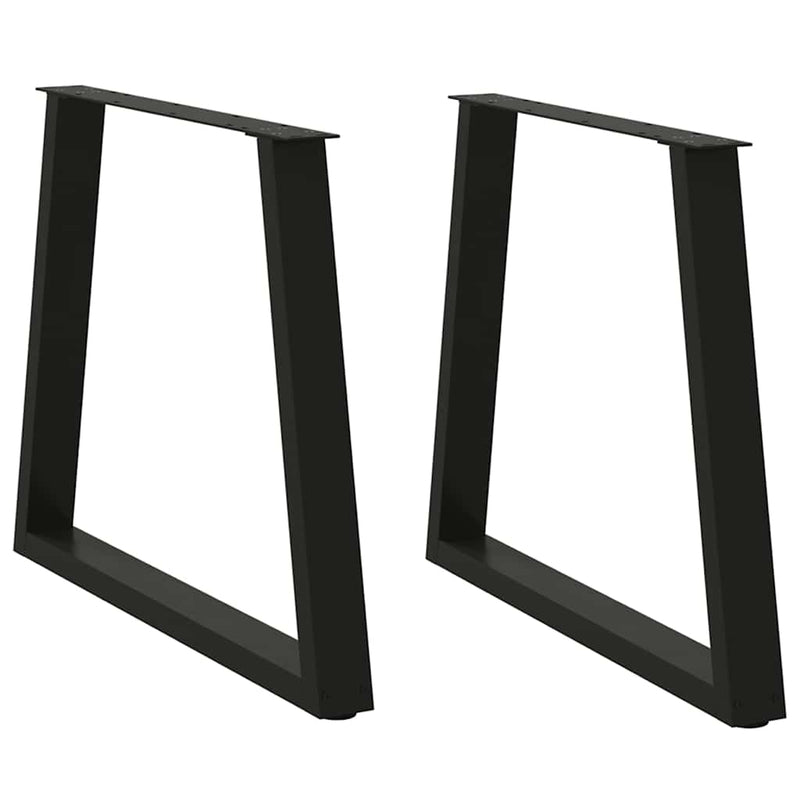 vidaXL 2 db fekete, V-alakú acél étkezőasztal láb 80 x (72-73,3) cm